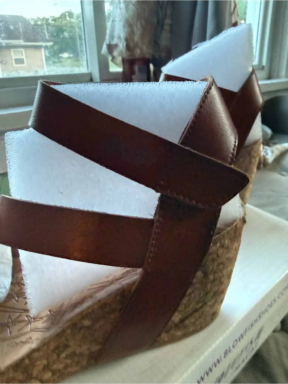 Blowfish Malibu Brown Cork Wedge Sandals
